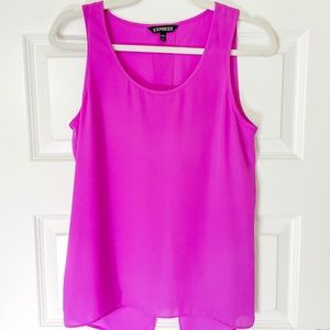 Express split back orchid purple top - S